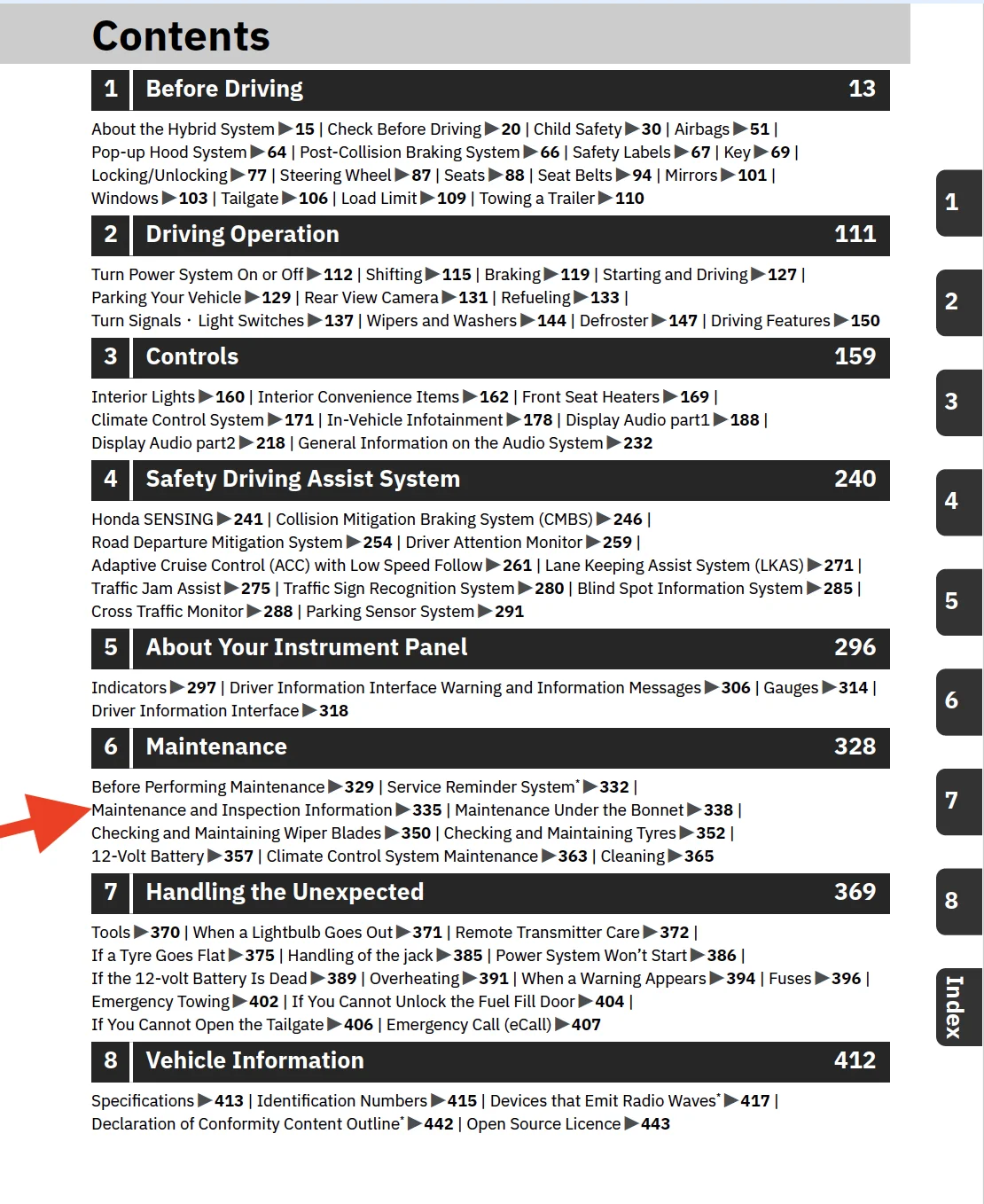 UK owner manual contents page.webp